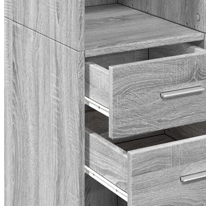Storage Cabinet Grey Sonoma 70x42,5x225 cm Engineered Wood