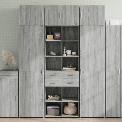 Storage Cabinet Grey Sonoma 70x42,5x225 cm Engineered Wood