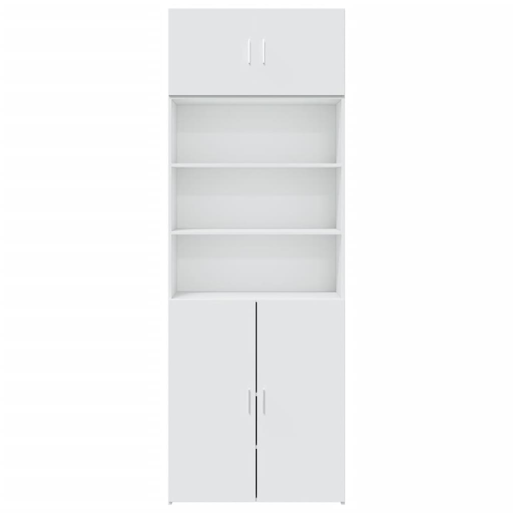Storage Cabinet White 80x42,5x225 cm Engineered Wood