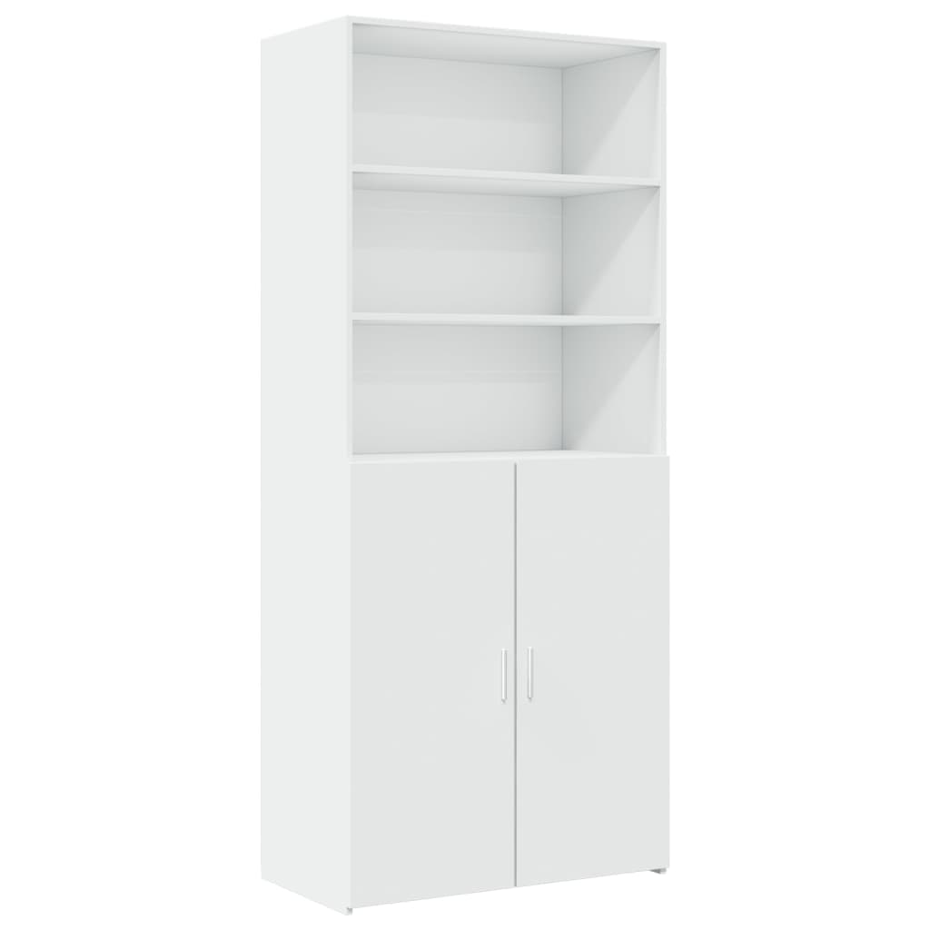 Storage Cabinet White 80x42,5x225 cm Engineered Wood