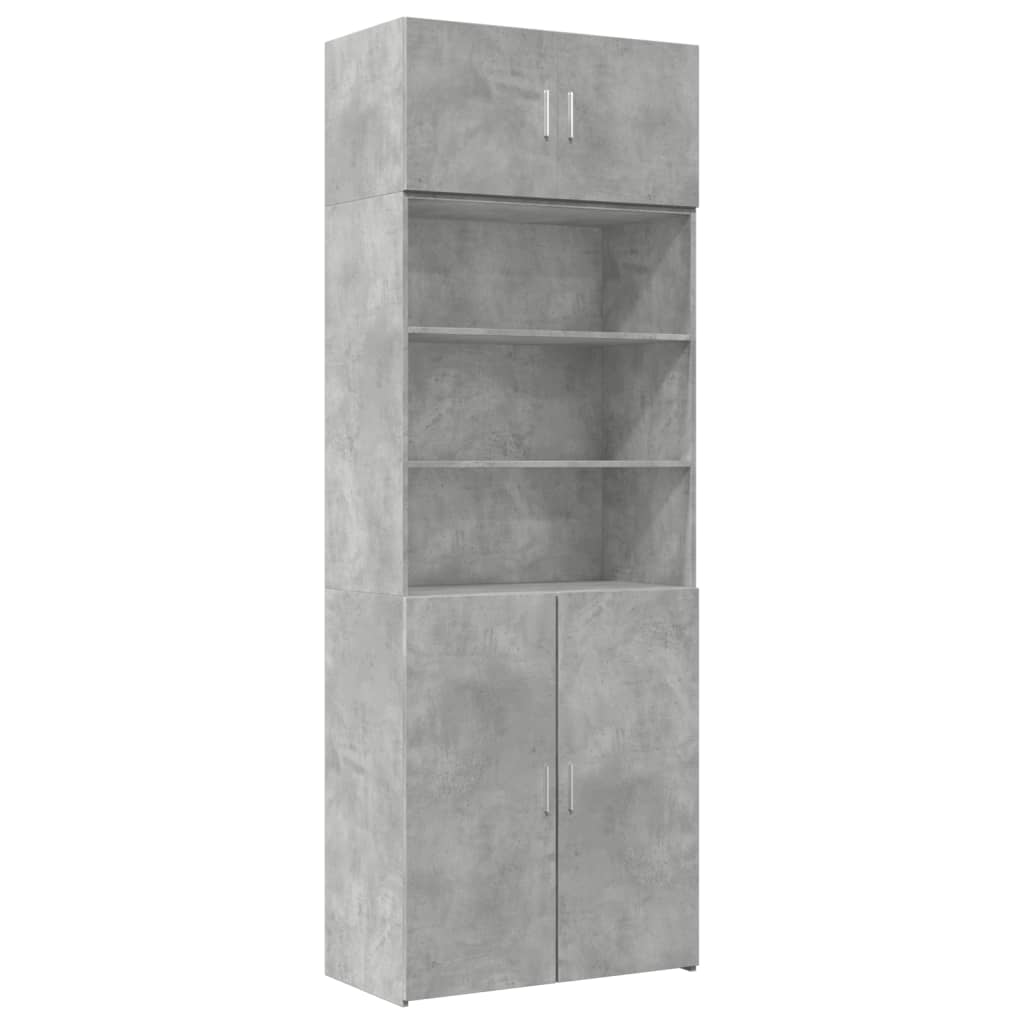 Storage Cabinet Concrete Grey 80x42,5x225 cm Engineered Wood