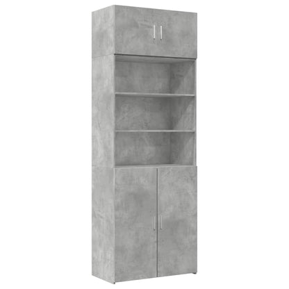 Storage Cabinet Concrete Grey 80x42,5x225 cm Engineered Wood