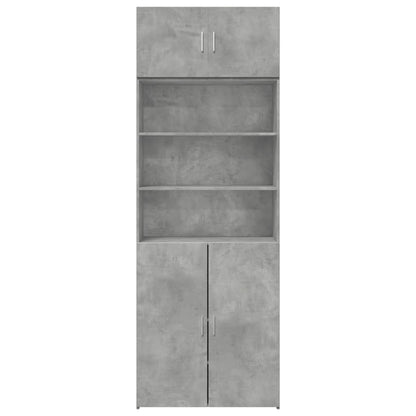 Storage Cabinet Concrete Grey 80x42.5x225 cm Engineered Wood
