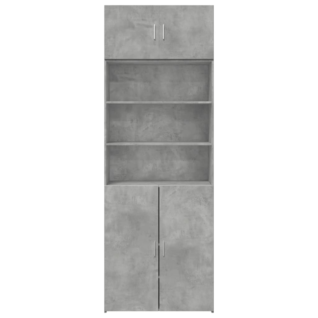Storage Cabinet Concrete Grey 80x42,5x225 cm Engineered Wood