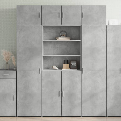 Storage Cabinet Concrete Grey 80x42,5x225 cm Engineered Wood