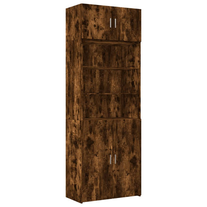 Storage Cabinet Smoked Oak 80x42,5x225 cm Engineered Wood