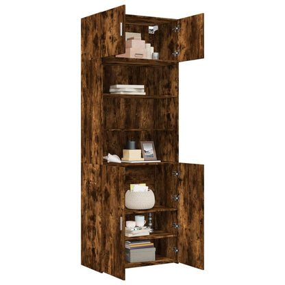 Storage Cabinet Smoked Oak 80x42,5x225 cm Engineered Wood