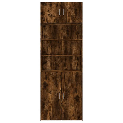 Storage Cabinet Smoked Oak 80x42.5x225 cm Engineered Wood