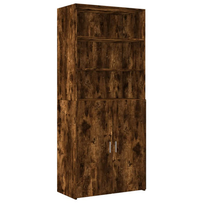 Storage Cabinet Smoked Oak 80x42,5x225 cm Engineered Wood