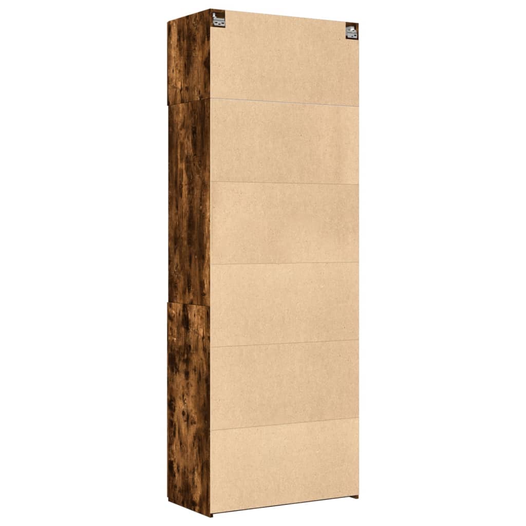 Storage Cabinet Smoked Oak 80x42.5x225 cm Engineered Wood