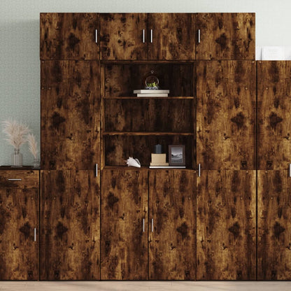 Storage Cabinet Smoked Oak 80x42,5x225 cm Engineered Wood