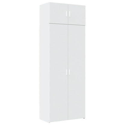 Storage Cabinet White 80x42,5x225 cm Engineered Wood