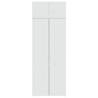 Storage Cabinet White 80x42.5x225 cm Engineered Wood