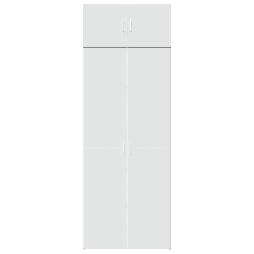 Storage Cabinet White 80x42,5x225 cm Engineered Wood