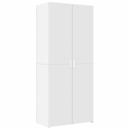 Storage Cabinet White 80x42.5x225 cm Engineered Wood