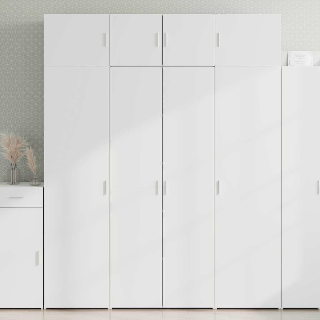 Storage Cabinet White 80x42,5x225 cm Engineered Wood