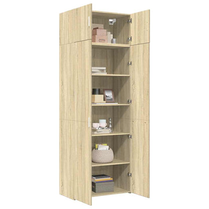 Storage Cabinet Sonoma Oak 80x42,5x225 cm Engineered Wood