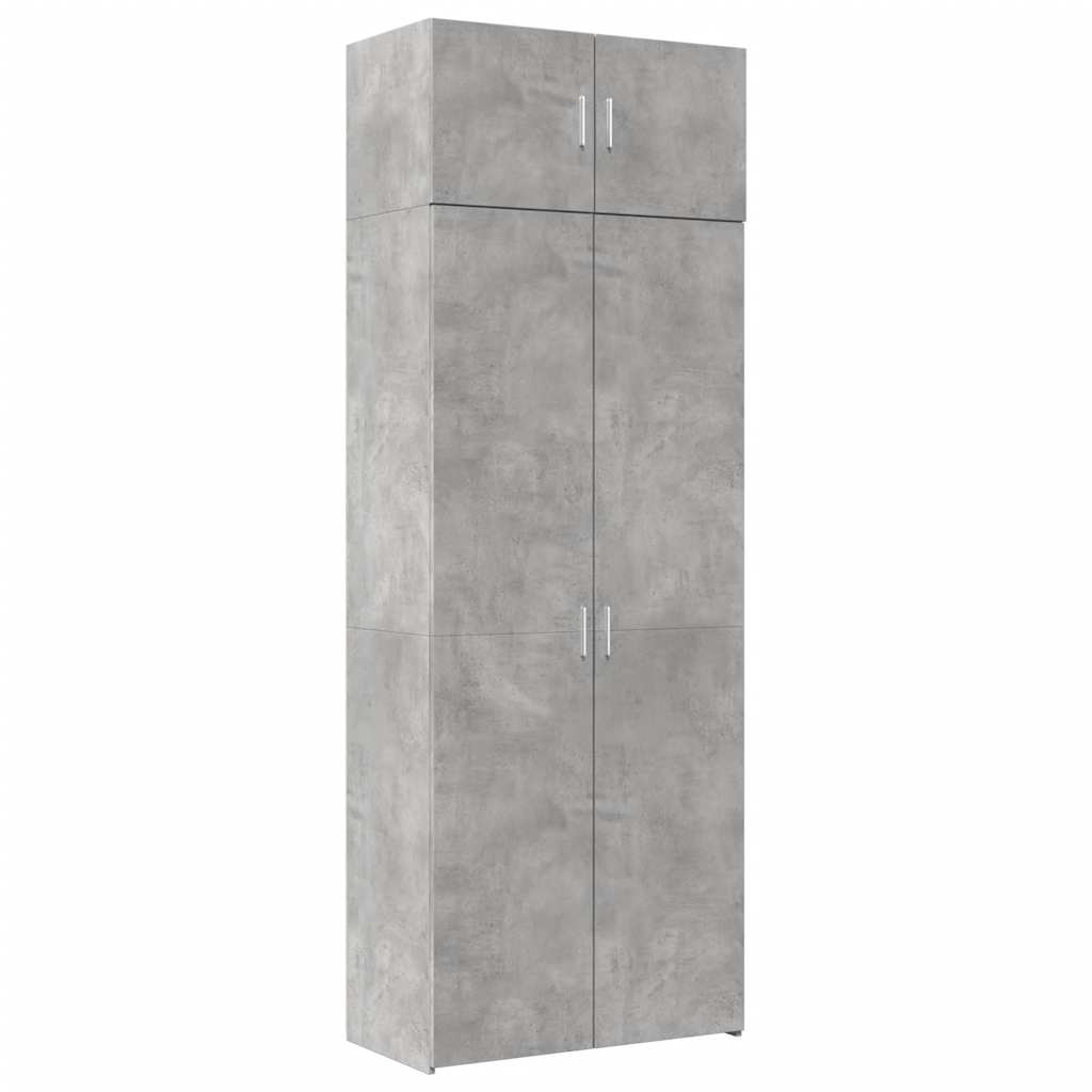 Storage Cabinet Concrete Grey 80x42,5x225 cm Engineered Wood