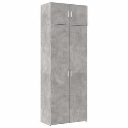 Storage Cabinet Concrete Grey 80x42,5x225 cm Engineered Wood