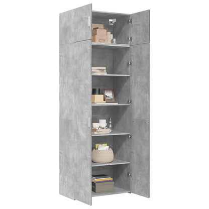 Storage Cabinet Concrete Grey 80x42,5x225 cm Engineered Wood