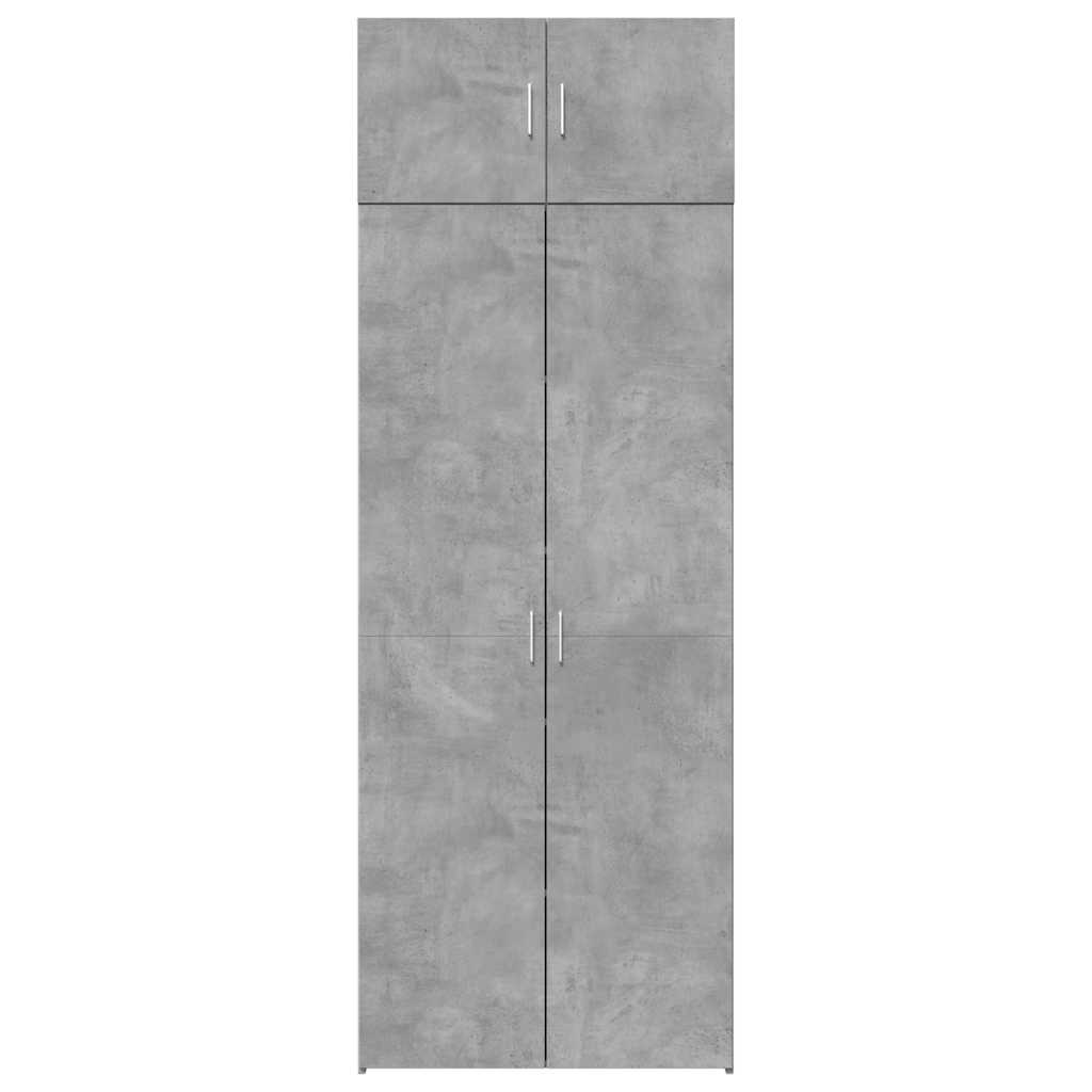 Storage Cabinet Concrete Grey 80x42,5x225 cm Engineered Wood