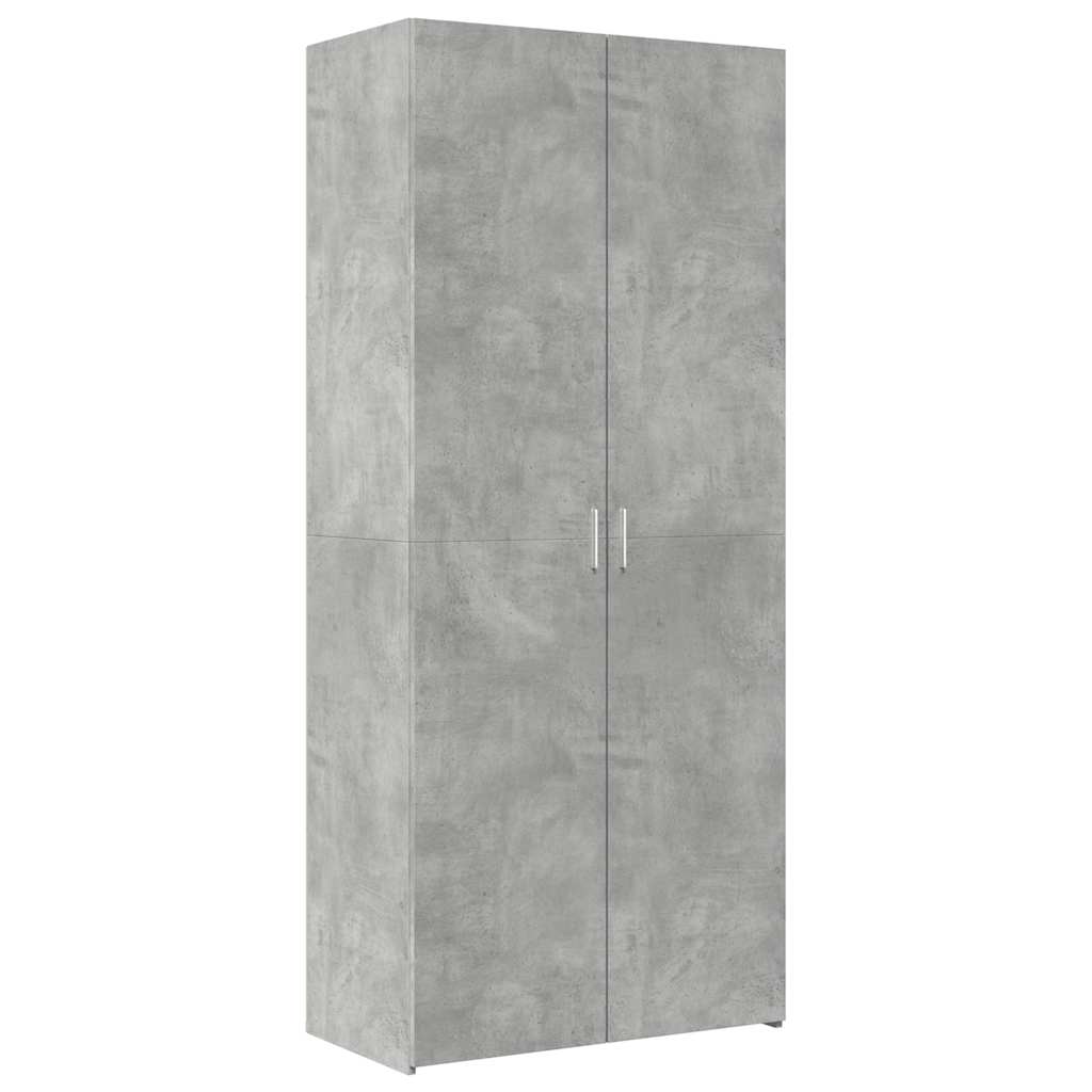 Storage Cabinet Concrete Grey 80x42,5x225 cm Engineered Wood