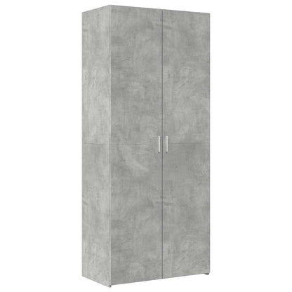 Storage Cabinet Concrete Grey 80x42,5x225 cm Engineered Wood