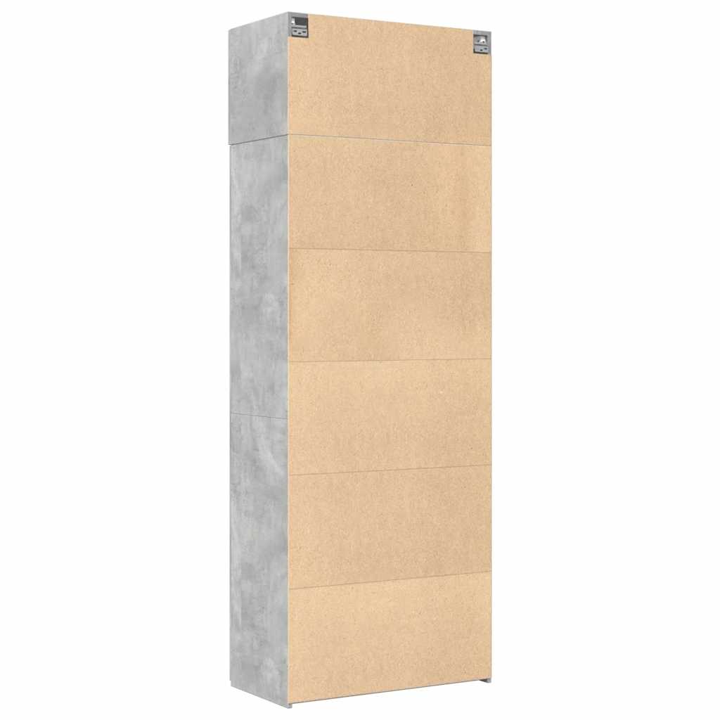 Storage Cabinet Concrete Grey 80x42,5x225 cm Engineered Wood