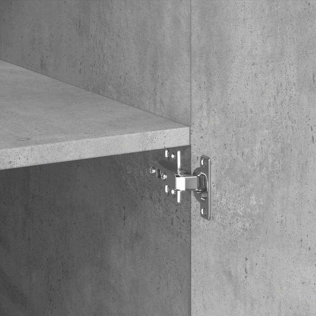 Storage Cabinet Concrete Grey 80x42,5x225 cm Engineered Wood