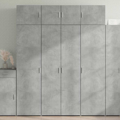 Storage Cabinet Concrete Grey 80x42,5x225 cm Engineered Wood