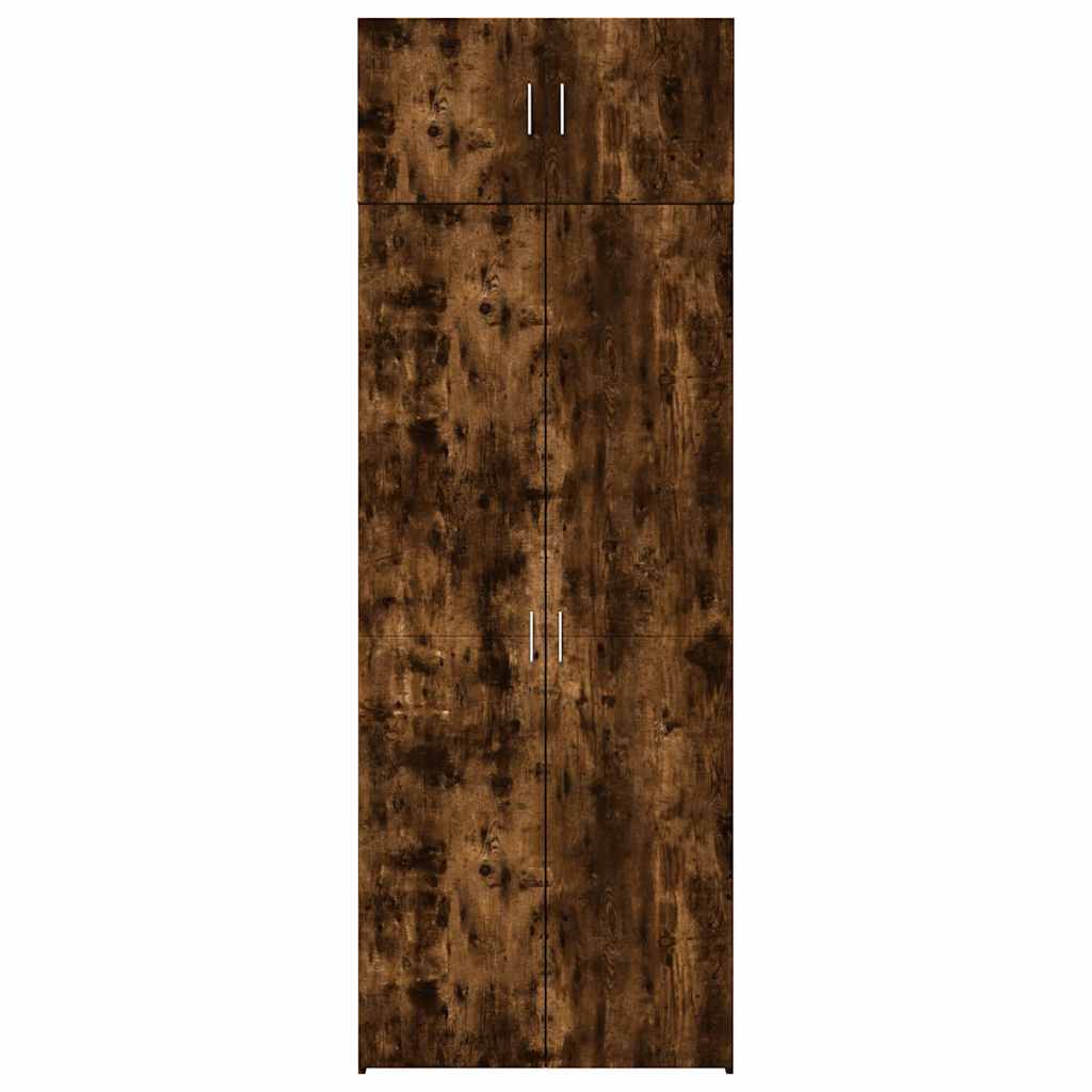Storage Cabinet Smoked Oak 80x42,5x225 cm Engineered Wood