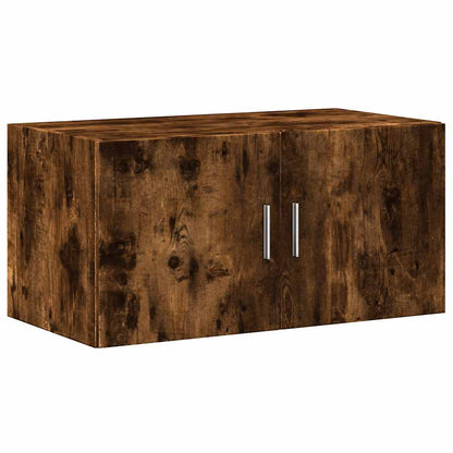 Storage Cabinet Smoked Oak 80x42,5x225 cm Engineered Wood