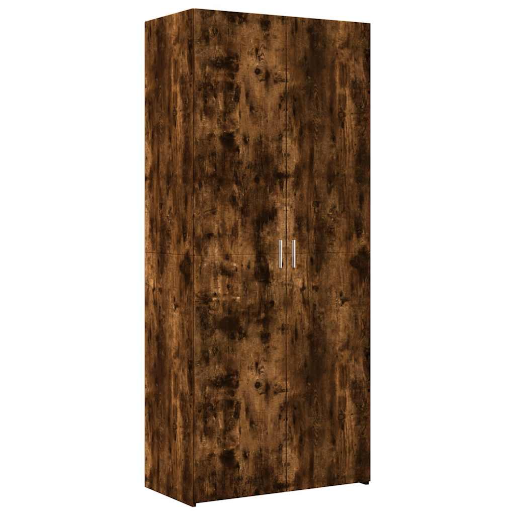 Storage Cabinet Smoked Oak 80x42,5x225 cm Engineered Wood