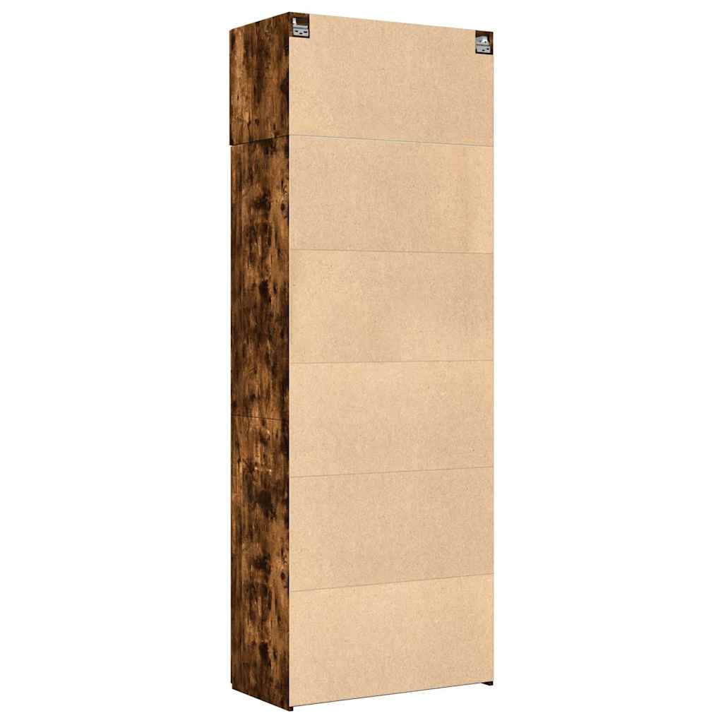 Storage Cabinet Smoked Oak 80x42,5x225 cm Engineered Wood