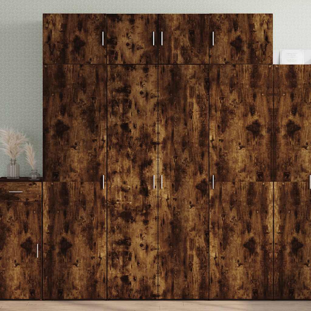 Storage Cabinet Smoked Oak 80x42,5x225 cm Engineered Wood