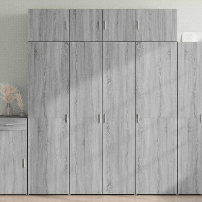 Storage Cabinet Grey Sonoma 80x42,5x225 cm Engineered Wood