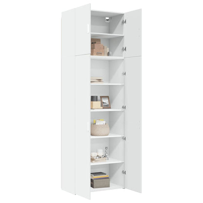 Highboard White 80x42.5x249 cm Engineered Wood