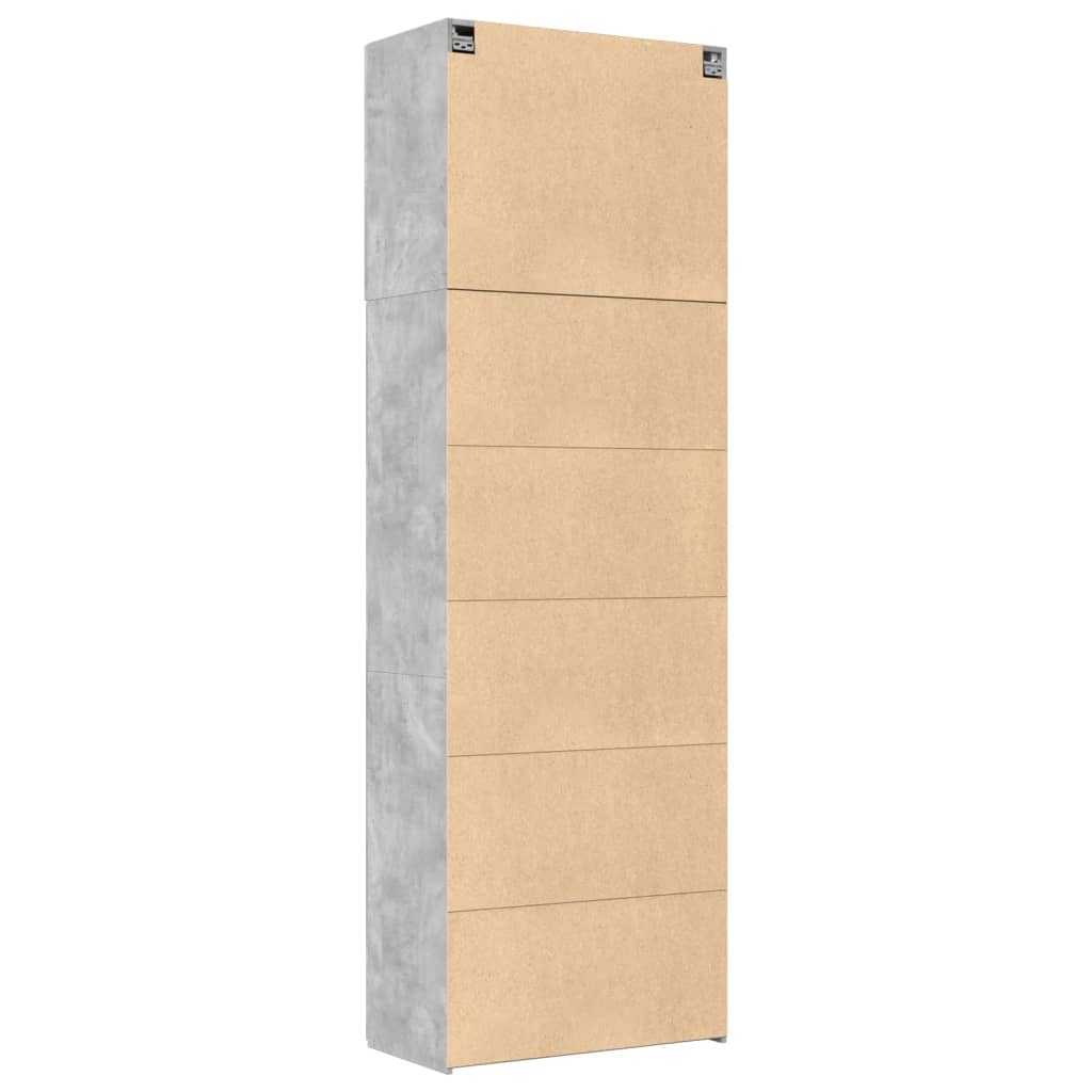 Highboard Concrete Grey 80x42,5x249 cm Engineered Wood