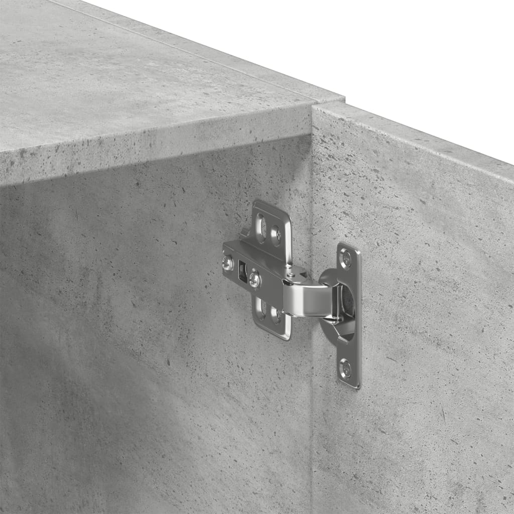 Highboard Concrete Grey 80x42,5x249 cm Engineered Wood