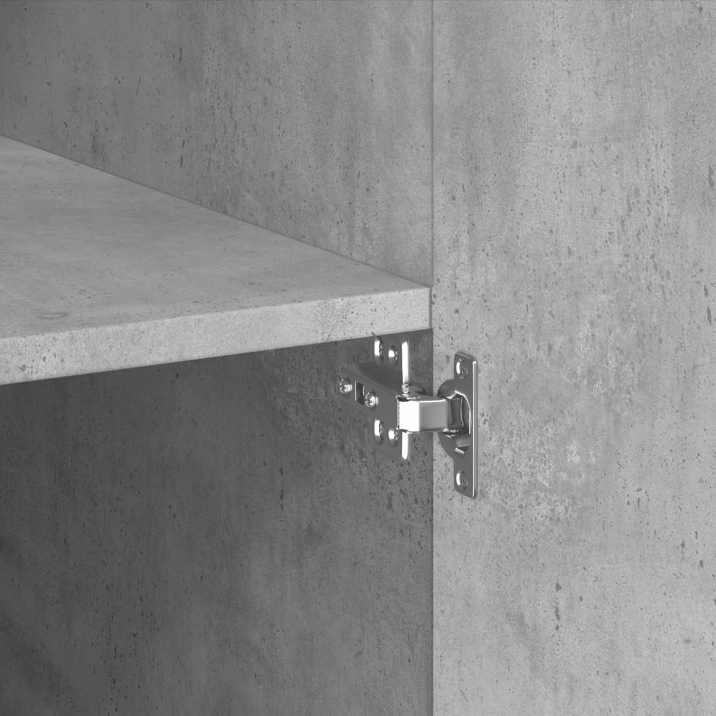 Highboard Concrete Grey 80x42.5x249 cm Engineered Wood