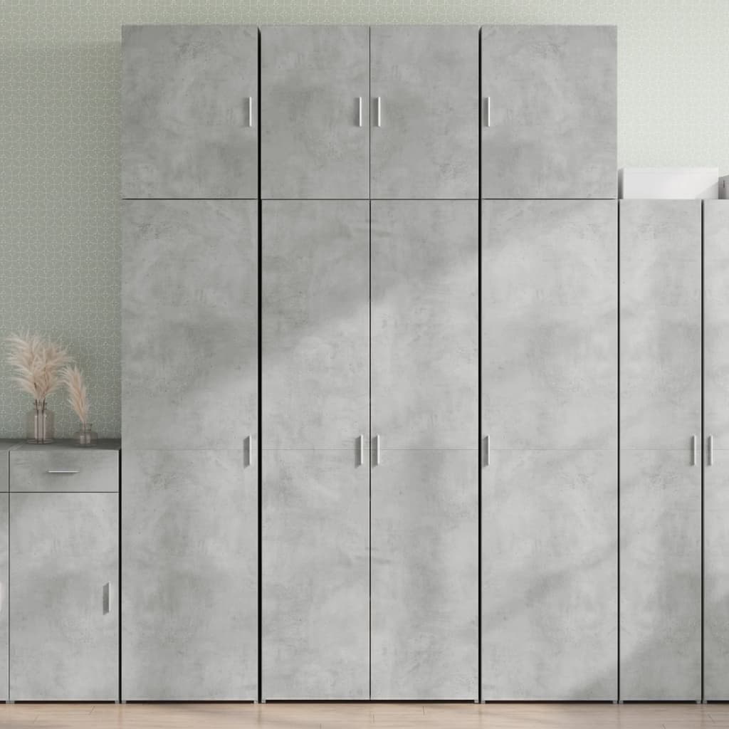 Highboard Concrete Grey 80x42.5x249 cm Engineered Wood