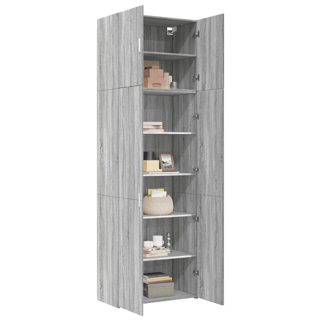 Highboard Grey Sonoma 80x42,5x249 cm Engineered Wood