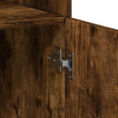 Highboard Smoked Oak 70x42.5x185 cm Engineered Wood