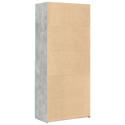 Highboard Concrete Grey 80x42.5x185 cm Engineered Wood