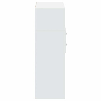 Highboard White 80x42.5x124 cm Engineered Wood