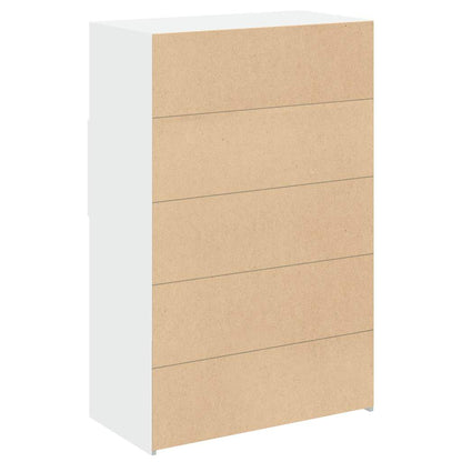 Highboard White 80x42,5x124 cm Engineered Wood