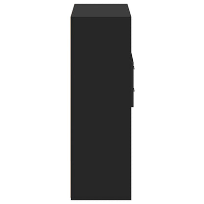 Highboard Black 80x42,5x124 cm Engineered Wood