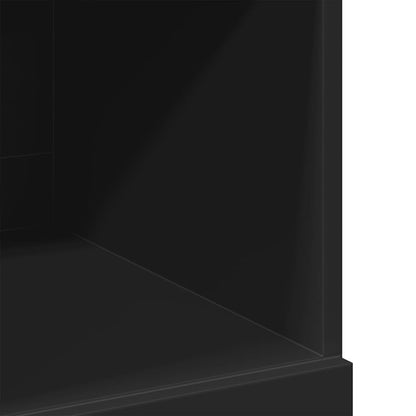 Highboard | Black | Engineered wood | 124 cm tall, 80 cm wide | Highboard