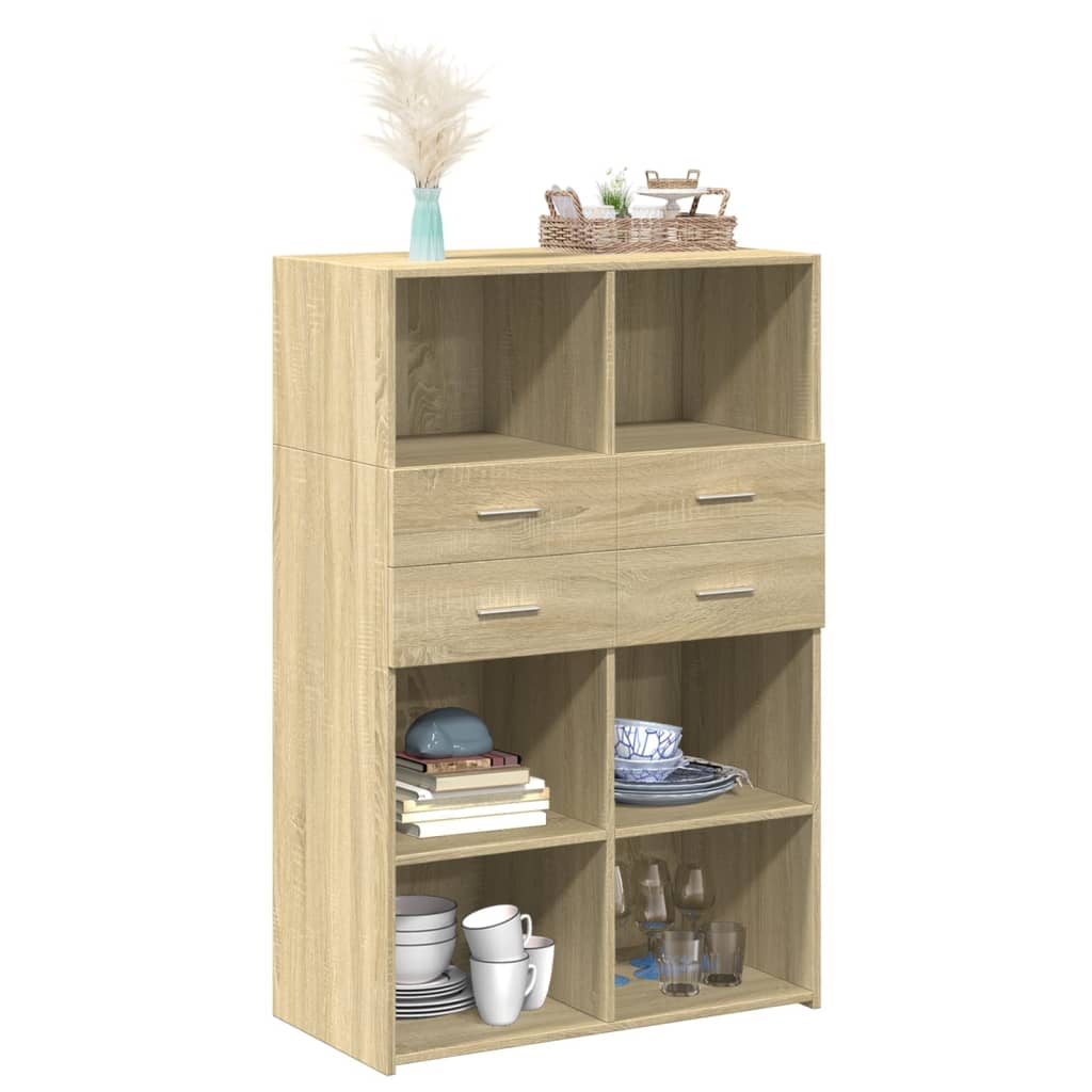 Highboard Sonoma Oak 80x42,5x124 cm Engineered Wood