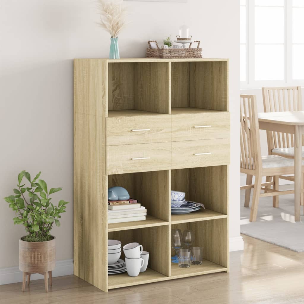 Highboard Sonoma Oak 80x42,5x124 cm Engineered Wood